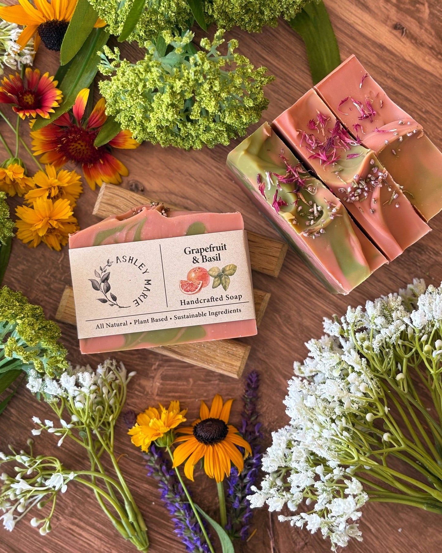 Grapefruit + Basil Bar Soap