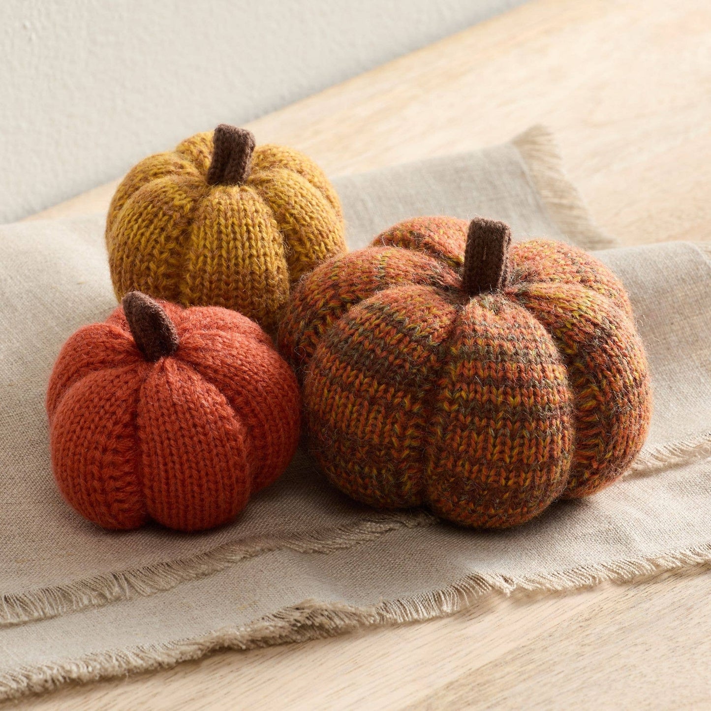 Cozy Hand Knit Pumpkins