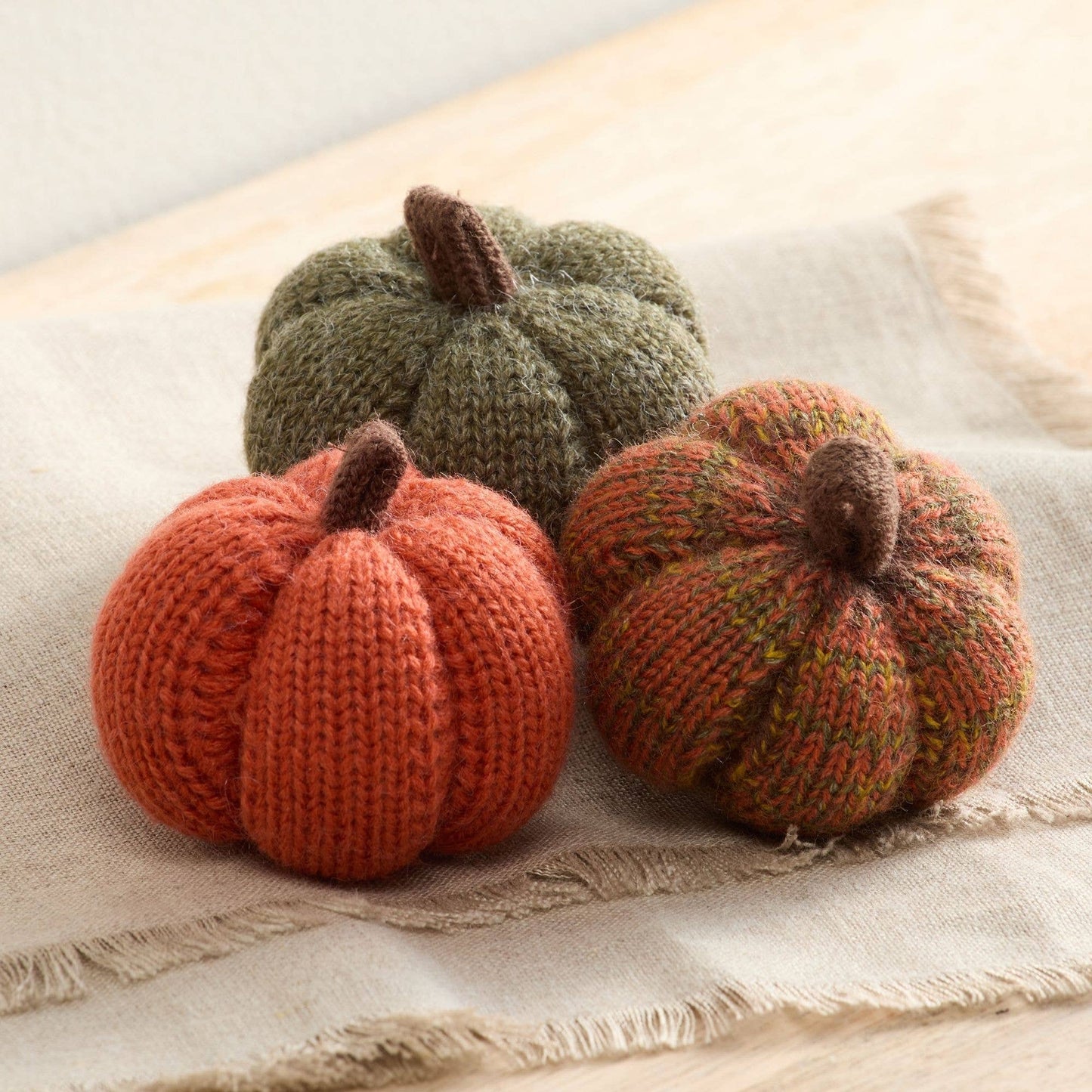 Cozy Hand Knit Pumpkins