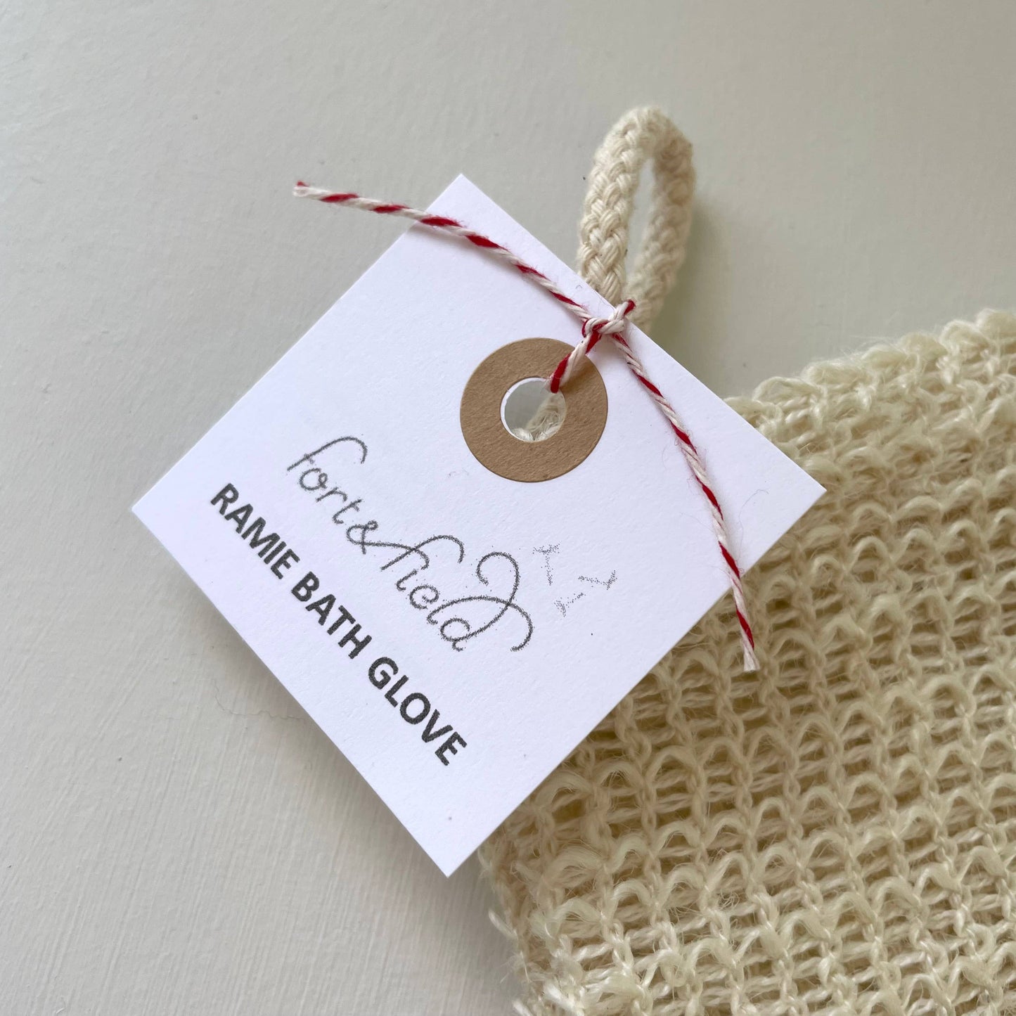 Natural ramie exfoliating glove