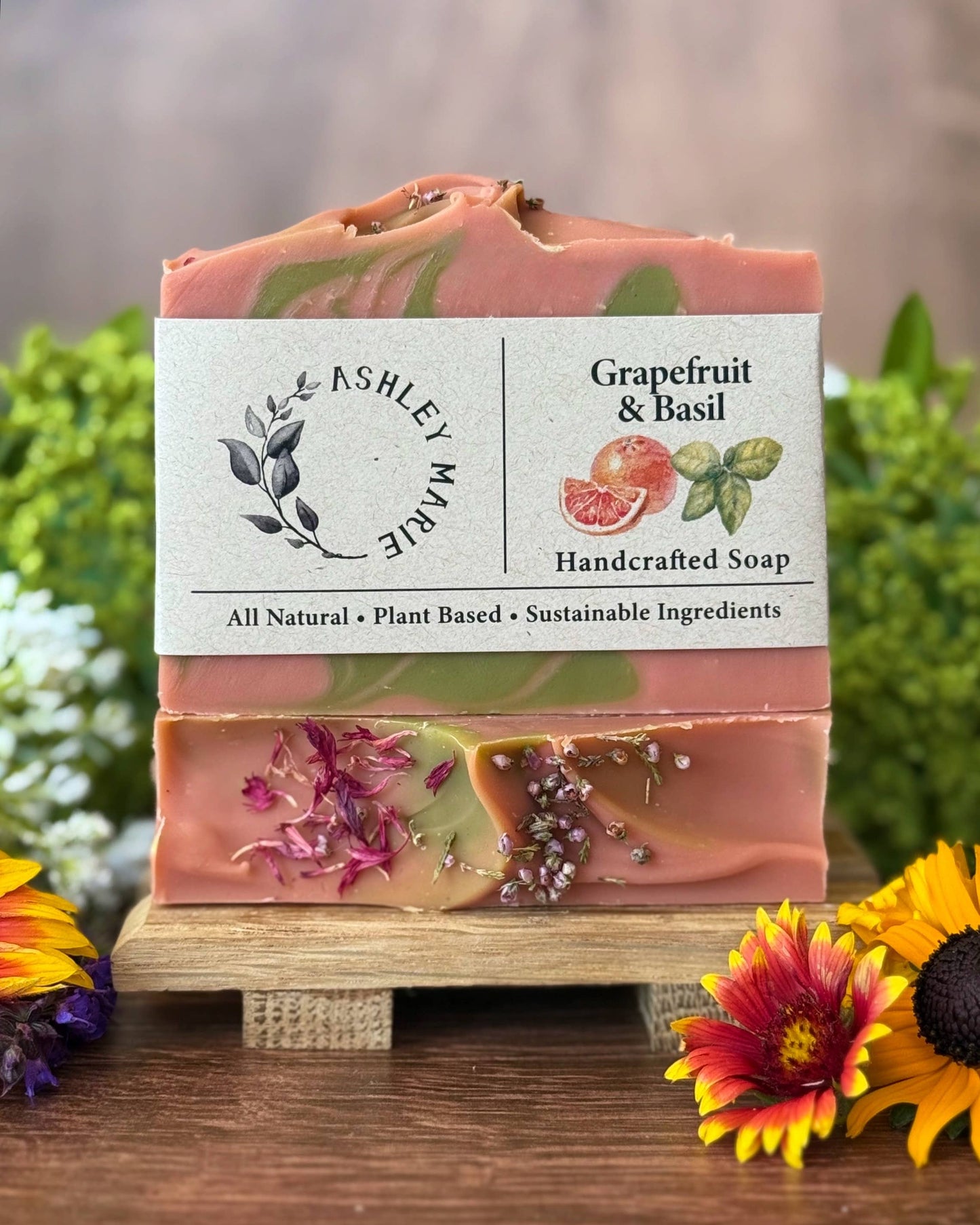 Grapefruit + Basil Bar Soap