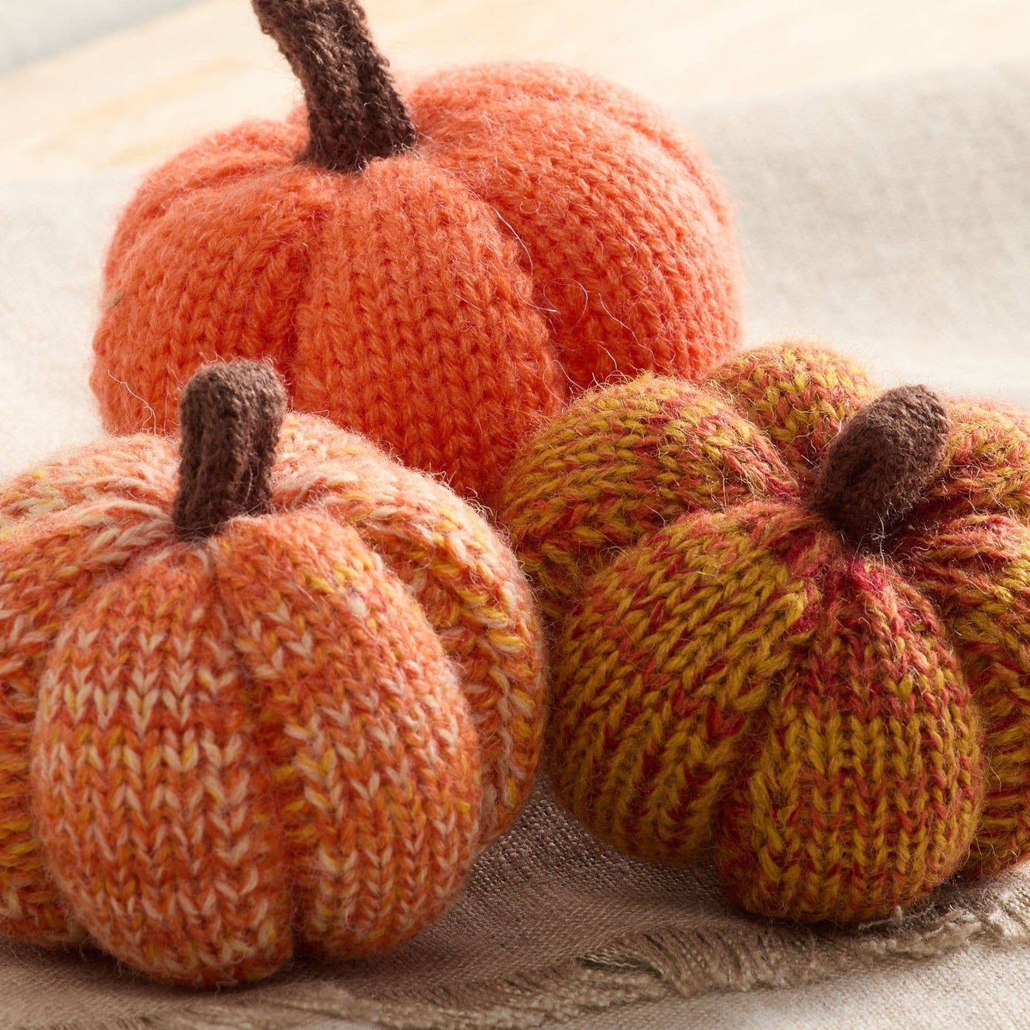 Cozy Hand Knit Pumpkins