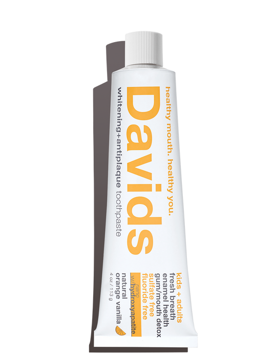 Davids kids + adults nano-hydroxyapatite premium toothpaste  /  orange vanilla