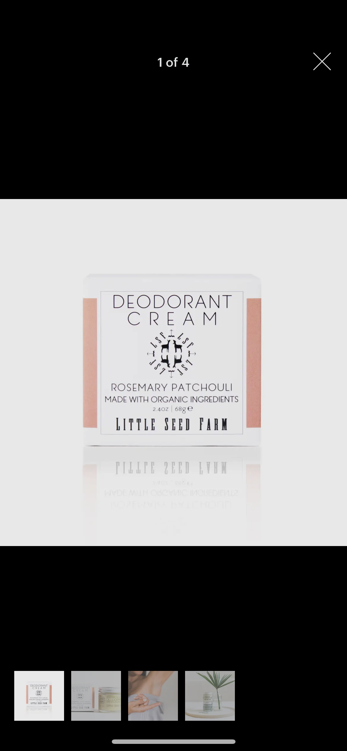 All Natural Deodorant Cream