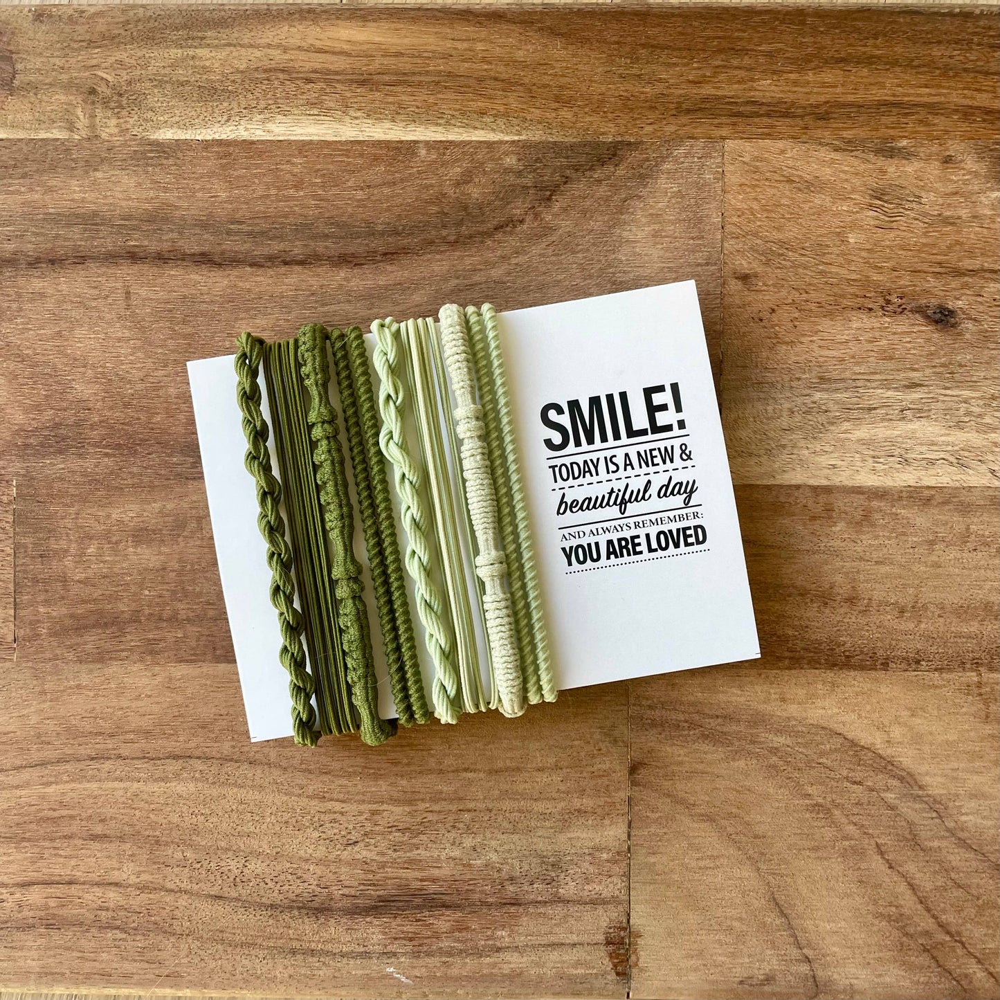 Rhinestone Hair Ties on Kraft Card | Black